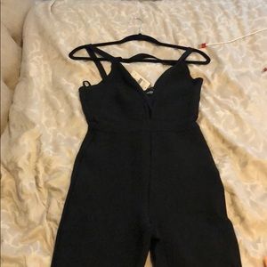 Black bandage jumpsuit